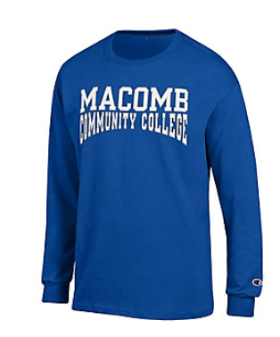 Macomb Community College's Loose and Long Sleeve T-Shirt